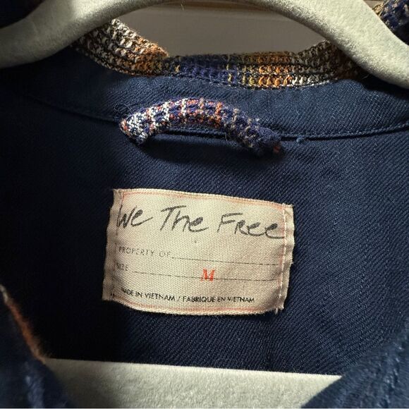 We the Free Anneli Plaid Shirt Jacket Shacket Tobacco Ombre Free People | Sz M - Picture 2 of 15